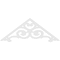 Ekena Millwork Pitch Hurley Architectural Grade PVC Gable Pediment, 48"W x 18"H x 1"P (9/12) GPP048X018X100HUR - alternate 5